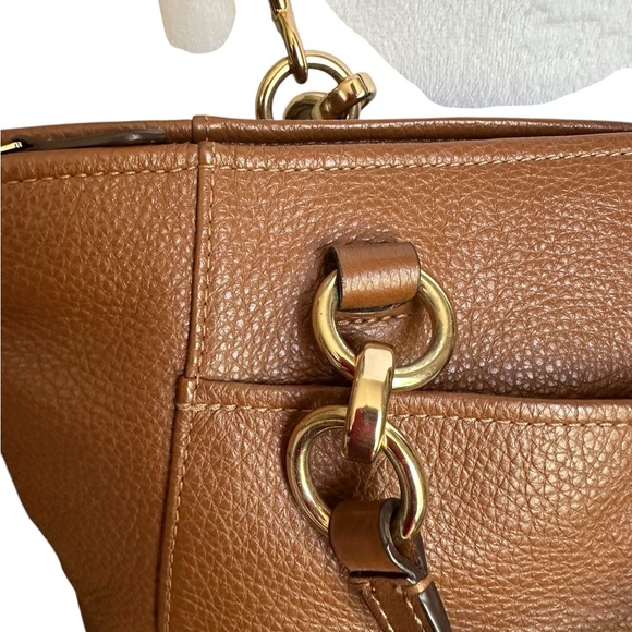 COACH Mini Ellis Acorn Brown Pebble Leather Tote Crossbody Satchel - Picture 11 of 17